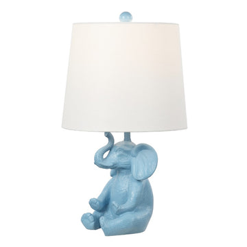 Kairi 21" Modern Shabby Chic Resin/Iron Happy Elephant LED Kids' Table Lamp with Phone Stand - JONATHAN Y